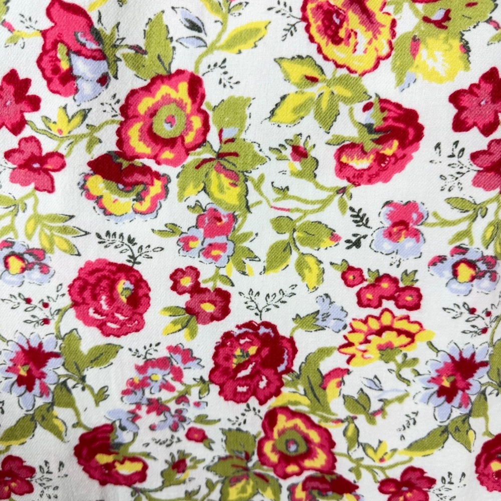 Lands End Floral Flannel Nightgown XL 18-20 Cotton Long Sleeve Cottagecore - Picture 14 of 14